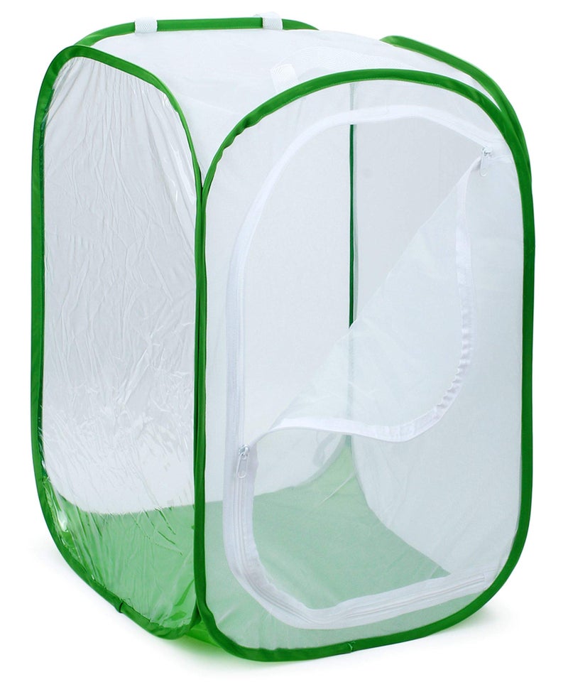 RESTCLOUD 36" Large Monarch Butterfly Habitat, Giant Collapsible Insect Mesh Cage Terrarium Pop-up 24 x 24 x 36 Inches - Image 1